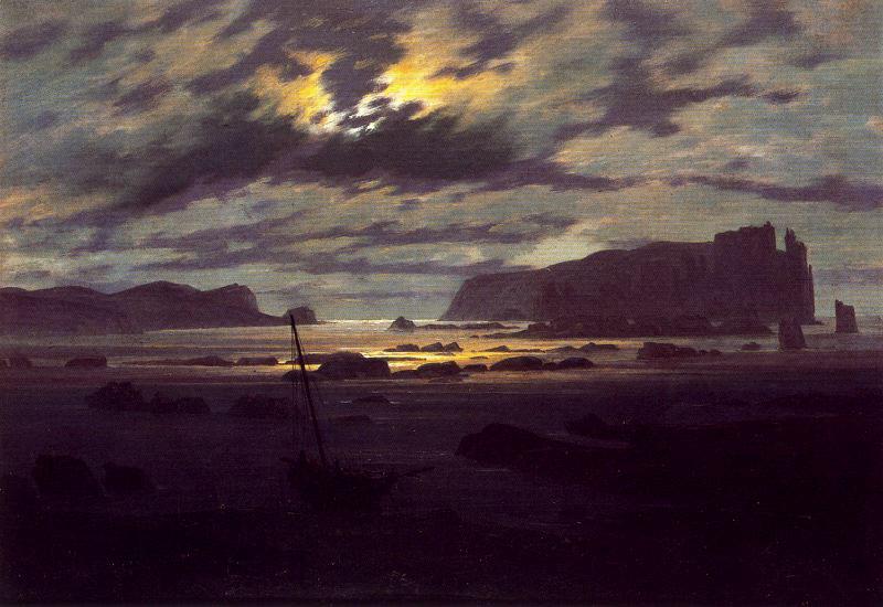Caspar David Friedrich Northern Sea in the Moonlight oil painting image